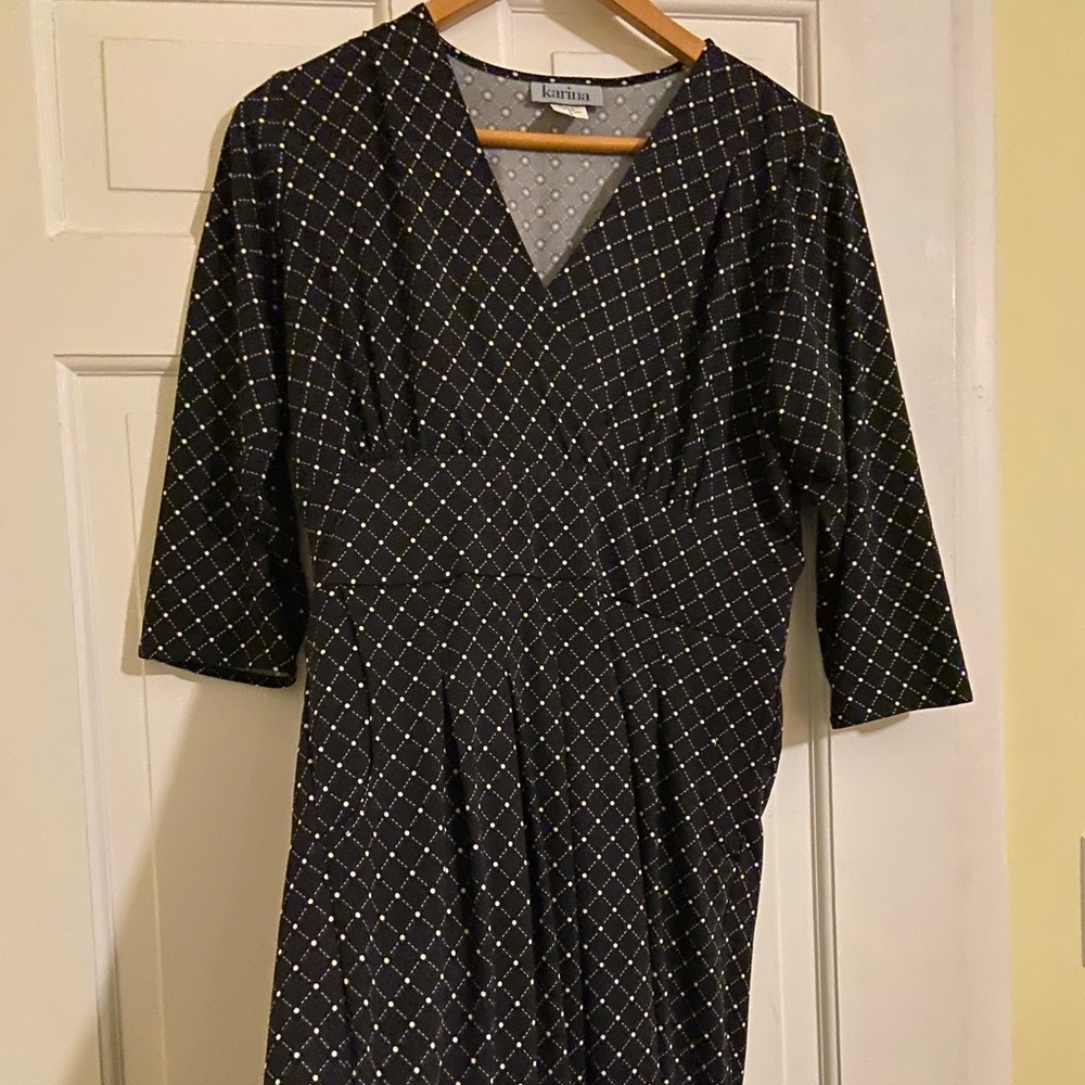 Brand new no tags. Karina dresses black and white dot dress XL
